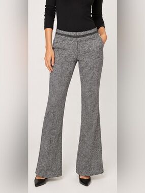 The Limited Gray Patterned Flare Pants